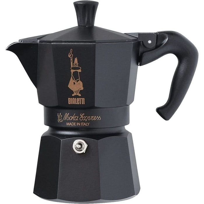 Set cafetiera BIALETTI Moka Express 3tz + 2 cesti, negru WALTI