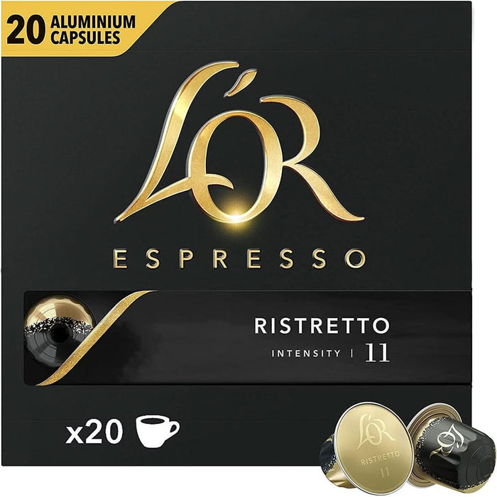 Capsule cafea L'OR Espresso Ristretto, compatibile Nespresso, 20 capsule, 104g WALTI