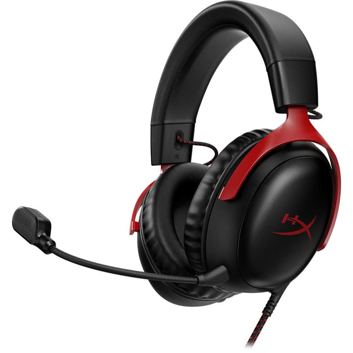 Casti Gaming HyperX Cloud III, DTS Headphone:X Spatial Audio, multiplatforma, 3.5mm, USB, negru-rosu WALTI
