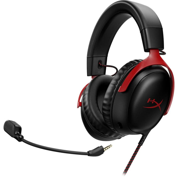 Casti Gaming HyperX Cloud III, DTS Headphone:X Spatial Audio, multiplatforma, 3.5mm, USB, negru-rosu WALTI