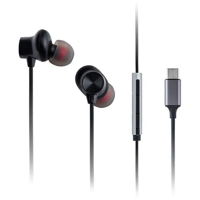 Casti PANASONIC RP-TCM225DEK, Cu Fir, In-Ear, Microfon, USB-C, negru - WALTI WALTI