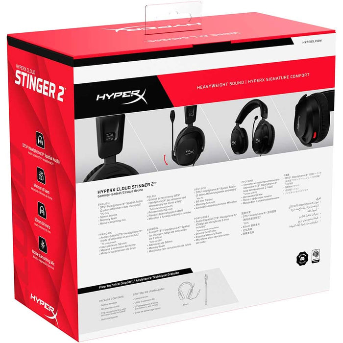 Casti Gaming HyperX Cloud Stinger 2, Spatial Audio, multiplatforma, 3.5mm, negru WALTI