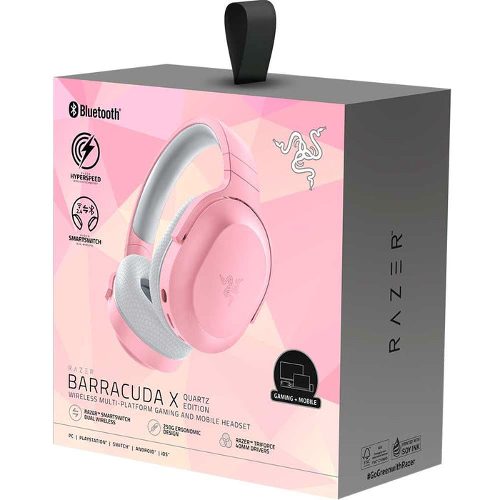 Casti Gaming Wireless RAZER Barracuda X 2022, 7.1, 3.5mm, USB, multiplatforma, Quartz WALTI
