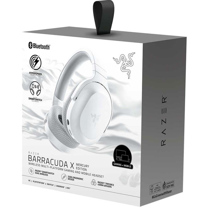 Casti Gaming Wireless RAZER Barracuda X 2022, 7.1, 3.5mm, USB, multiplatforma, Mercury WALTI