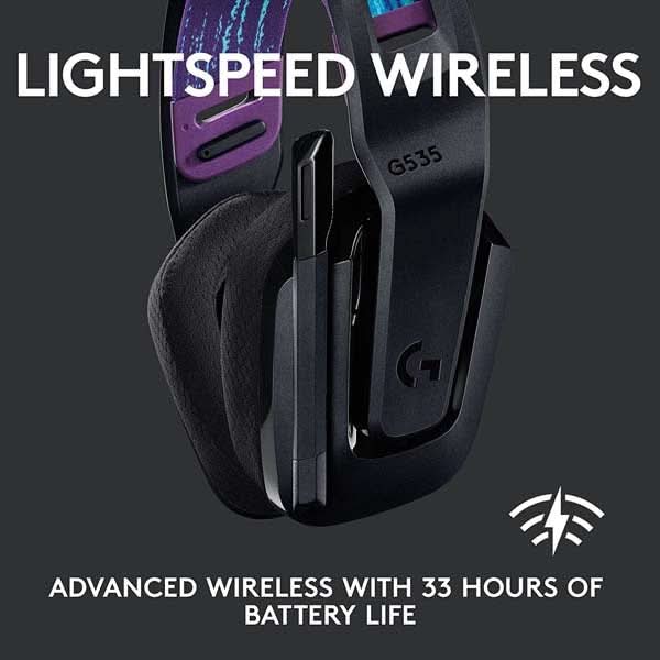Casti Gaming Wireless LOGITECH G535 LIGHTSPEED, multiplatforma, 3.5mm, negru WALTI