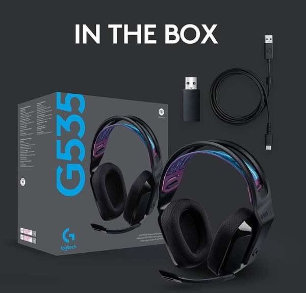 Casti Gaming Wireless LOGITECH G535 LIGHTSPEED, multiplatforma, 3.5mm, negru WALTI