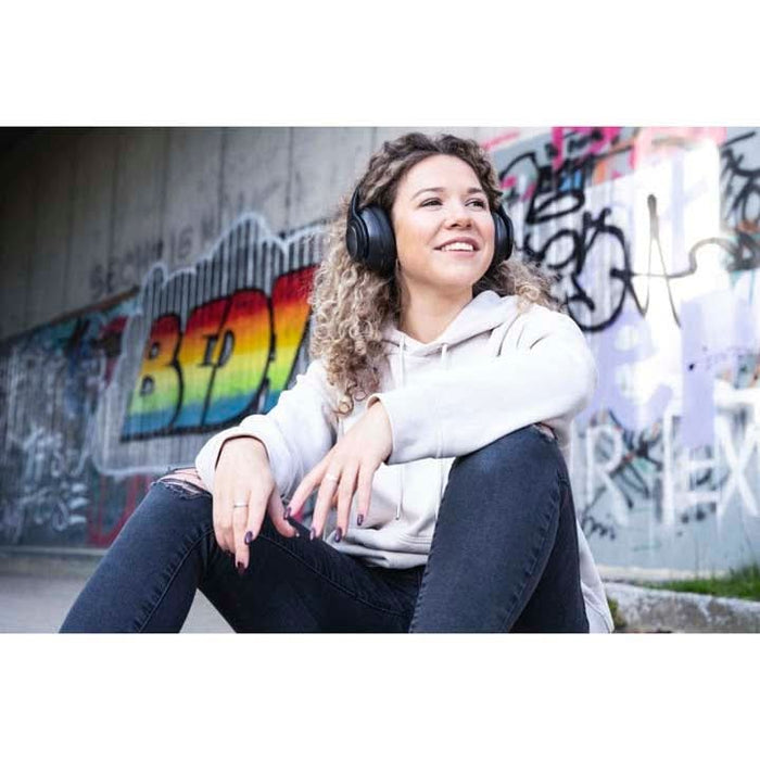 Casti 2 in 1 HAMA Passion Turn 184092, Boxa portabila, Bluetooth, Over-Ear, Microfon, negru WALTI