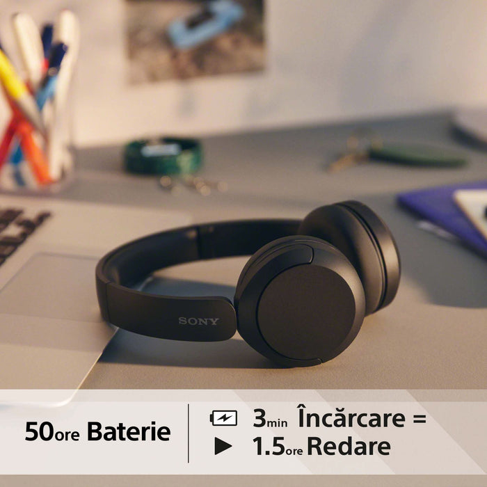 Casti SONY WH-CH520B, Bluetooth, On-Ear, Microfon, negru WALTI