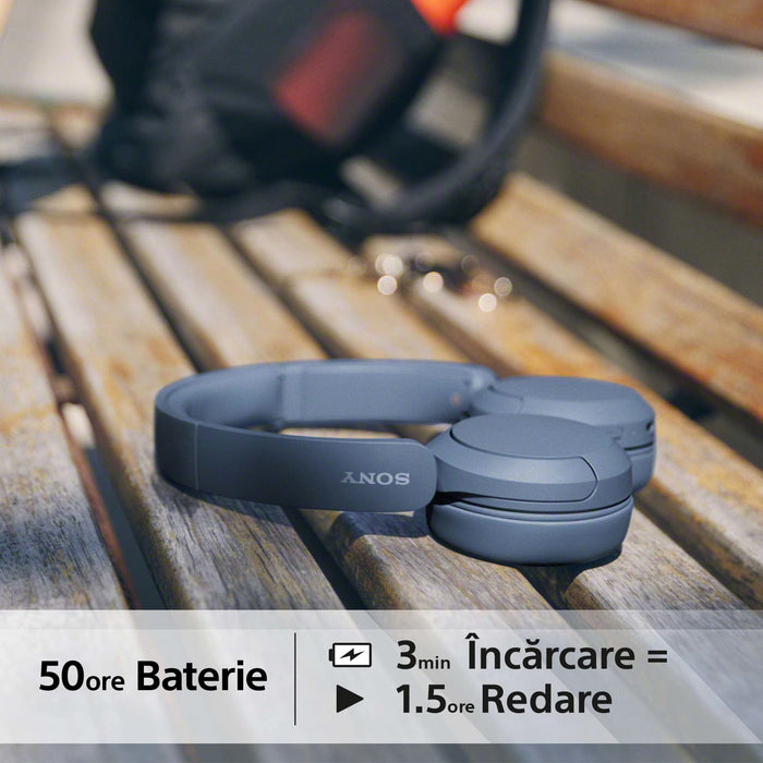 Casti SONY WH-CH520L, Bluetooth, On-Ear, Microfon, albastru WALTI