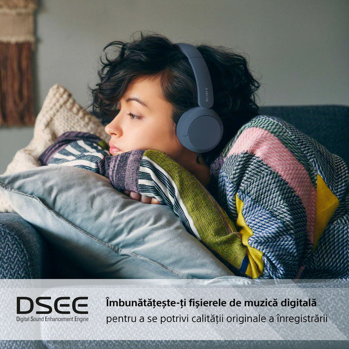 Casti SONY WH-CH520L, Bluetooth, On-Ear, Microfon, albastru WALTI