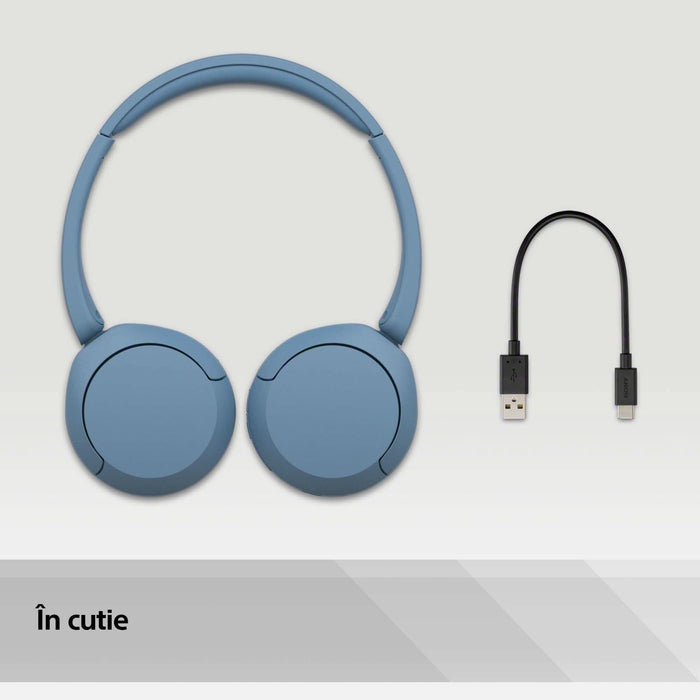 Casti SONY WH-CH520L, Bluetooth, On-Ear, Microfon, albastru WALTI