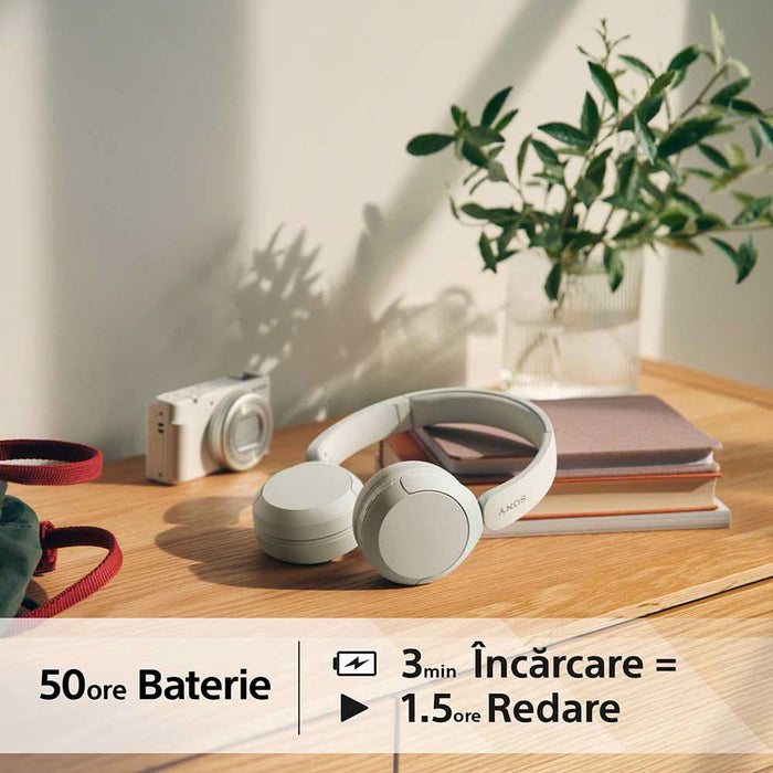 Casti SONY WH-CH520W, Bluetooth, On-Ear, Microfon, alb WALTI