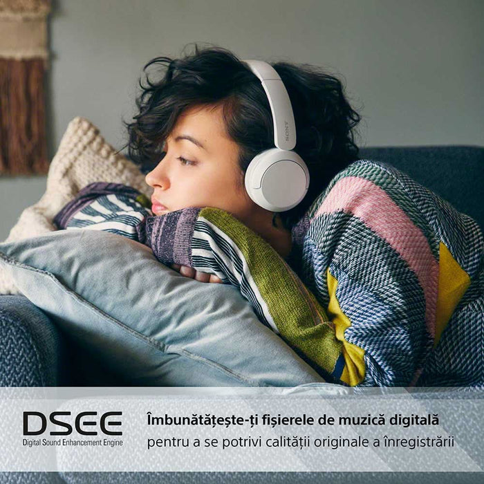 Casti SONY WH-CH520W, Bluetooth, On-Ear, Microfon, alb WALTI