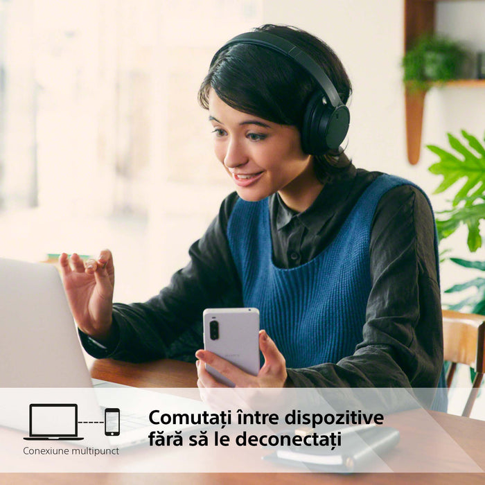 Casti SONY WH-CH720NB, Bluetooth, Over-Ear, Microfon, Noise Cancelling, negru WALTI