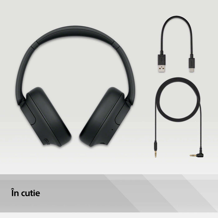 Casti SONY WH-CH720NB, Bluetooth, Over-Ear, Microfon, Noise Cancelling, negru WALTI