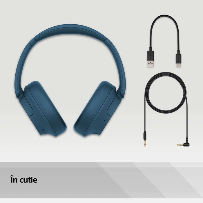 Casti SONY WH-CH720NL, Bluetooth, Over-Ear, Microfon, Noise Cancelling, albastru WALTI