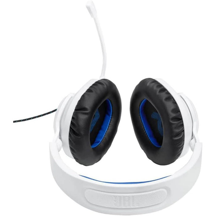 Casti Gaming JBL Quantum 100P Console, multiplatforma, Jack 3.5mm, alb-albastru WALTI