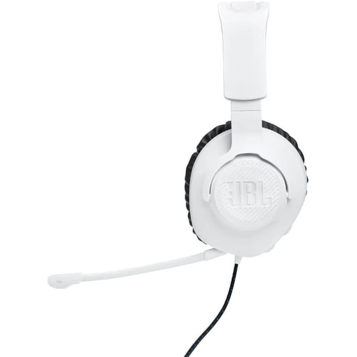 Casti Gaming JBL Quantum 100P Console, multiplatforma, Jack 3.5mm, alb-albastru WALTI