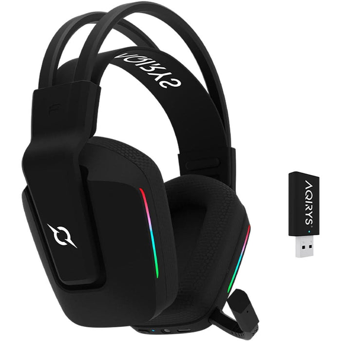 Casti Gaming Wireless AQIRYS Alya 2.0, multiplatforma, 3D Stereo, negru WALTI
