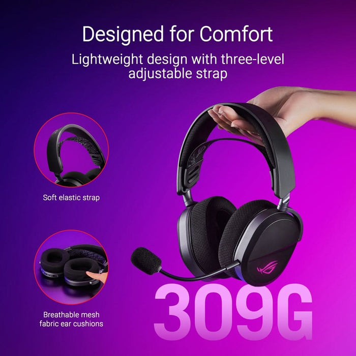 Casti Gaming Wireless ASUS Rog Pelta, stereo, multiplatforma, negru WALTI