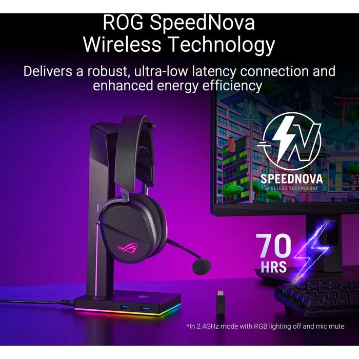 Casti Gaming Wireless ASUS Rog Pelta, stereo, multiplatforma, negru WALTI