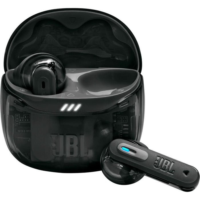 Casti JBL Tune Flex 2, True Wireless, Bluetooth, In-Ear, Microfon, Noise Cancelling, negru-transparent WALTI
