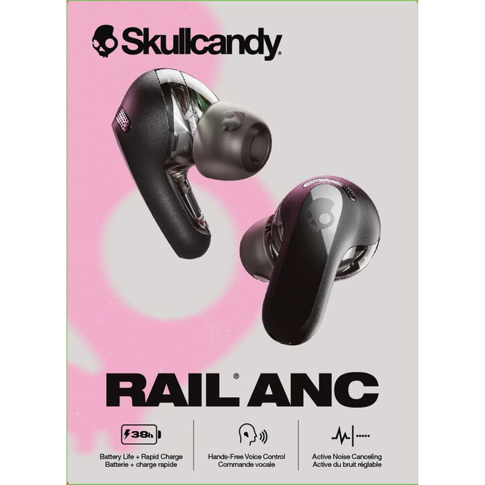 Casti SKULLCANDY Rail ANC S2IPW-P740, True Wireless, Bluetooth, In-Ear, Microfon, Noise Cancelling, Carcasa incarcare wireless, True Black WALTI