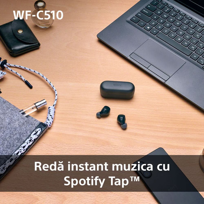 Casti SONY WF-C510, True Wireless, Bluetooth, In-ear, Microfon, Conexiune multipunct, negru WALTI