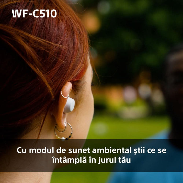 Casti SONY WF-C510, True Wireless, Bluetooth, In-ear, Microfon, Conexiune multipunct, alb WALTI