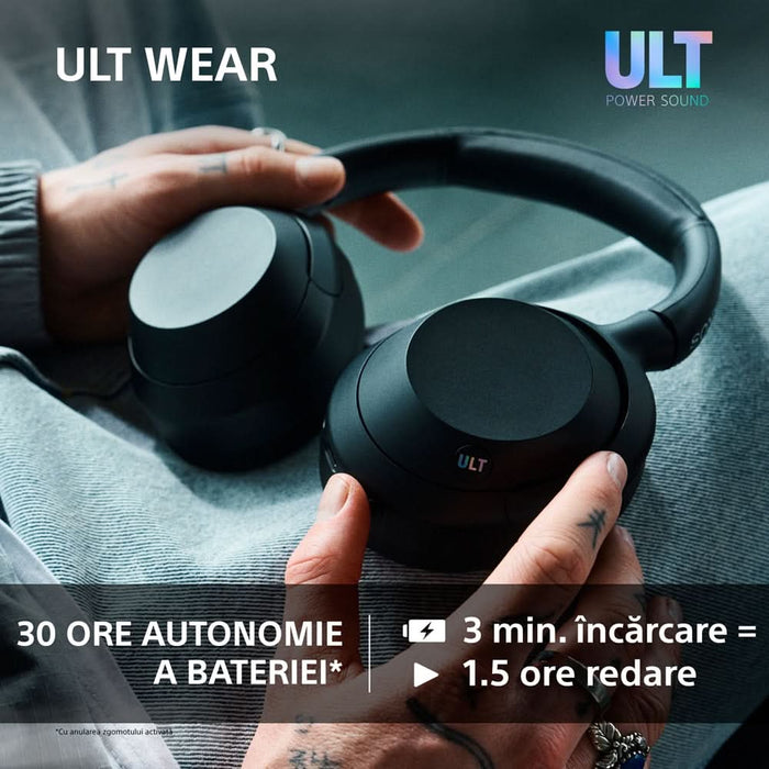 Casti SONY ULT WEAR WH-ULT900NB, Bluetooth, Over-ear, Microfon, Noise Cancelling, Black WALTI