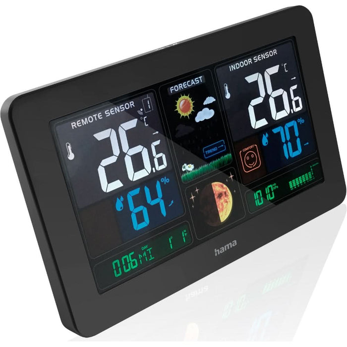Statie meteo HAMA Premium, incarcare USB, negru WALTI