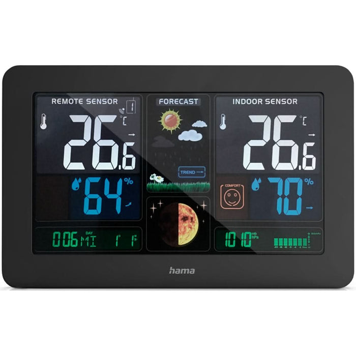 Statie meteo HAMA Premium, incarcare USB, negru WALTI