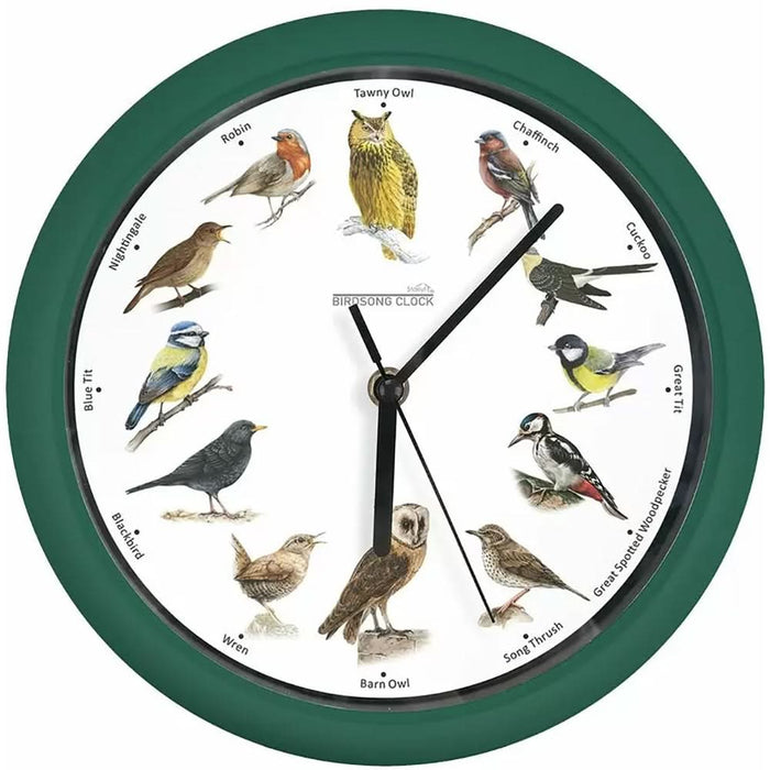 Ceas de perete MEDIASHOP Starlyf Birdsong, diametru 25 cm, verde WALTI