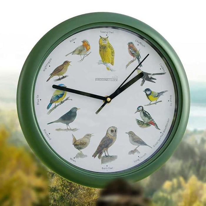 Ceas de perete MEDIASHOP Starlyf Birdsong, diametru 25 cm, verde WALTI