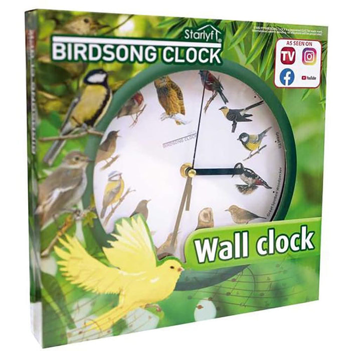 Ceas de perete MEDIASHOP Starlyf Birdsong, diametru 25 cm, verde WALTI