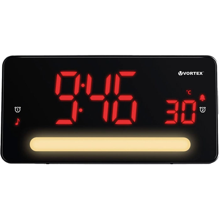 Radio cu ceas VORTEX VO2615, FM, negru WALTI