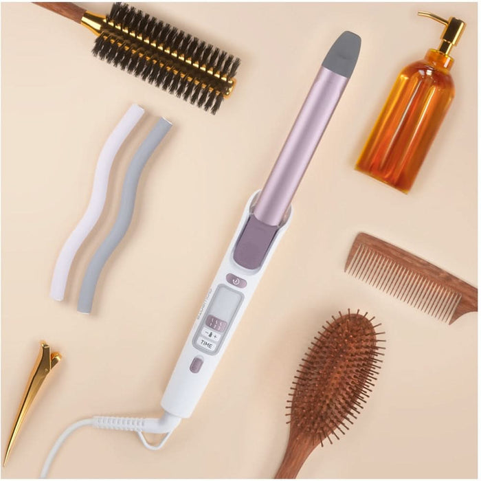 Ondulator ROWENTA Premium Care Precious Curls CF3460F0, 200 grade, invelis keratina, alb-roz WALTI