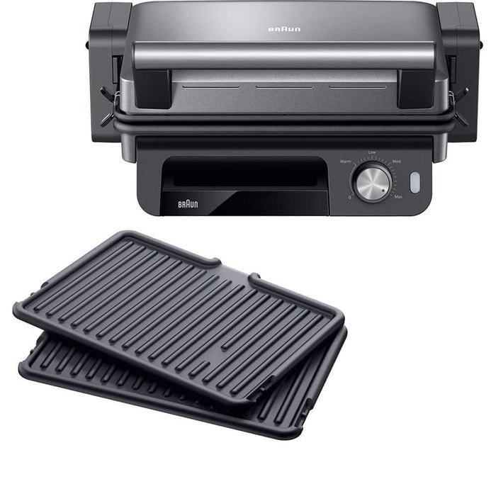 Gratar electric BRAUN MultiGrill 5 CG5033, 2000W, argintiu inchis-negru WALTI