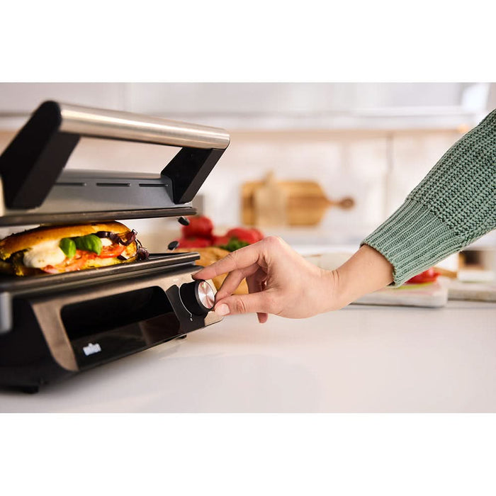 Gratar electric BRAUN MultiGrill 5 CG5033, 2000W, argintiu inchis-negru WALTI