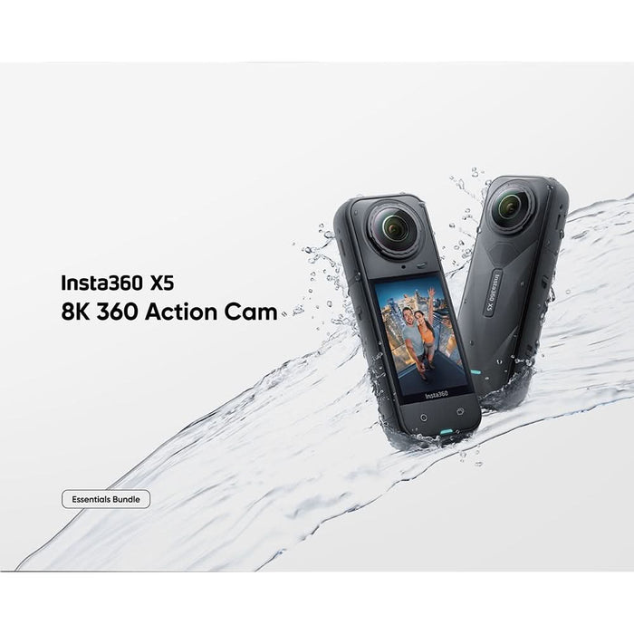 Camera video sport INSTA360 X5 Essentials Bundle, 8K, Wi-Fi, Bluetooth, negru - WALTI WALTI