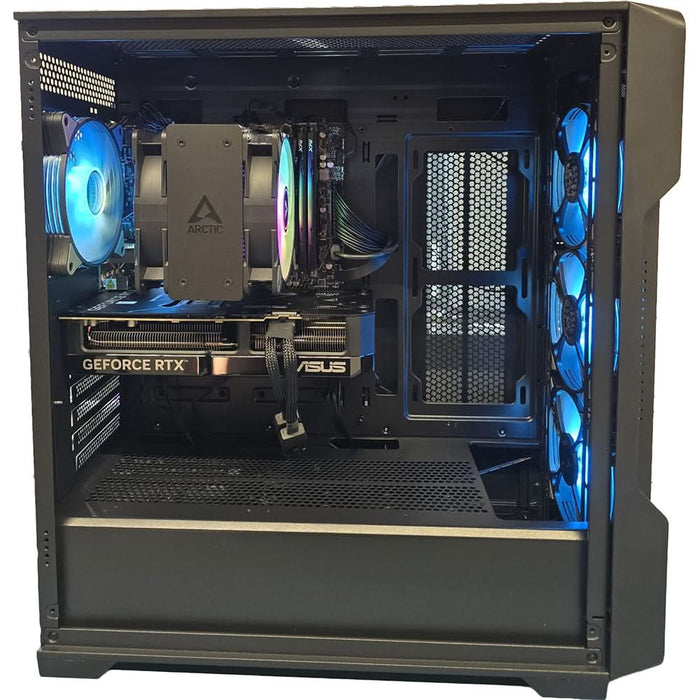 Sistem Desktop PC MYRIA Style V102 Powered by ASUS, AMD Ryzen 5 9600X pana la 5.4GHz, 32GB, SSD 1TB, NVIDIA GeForce RTX 5070 12GB, Ubuntu - WALTI WALTI