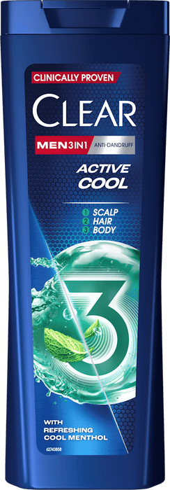CLEAR Men Șampon de bărbați Active Cool, 360 ml WALTI