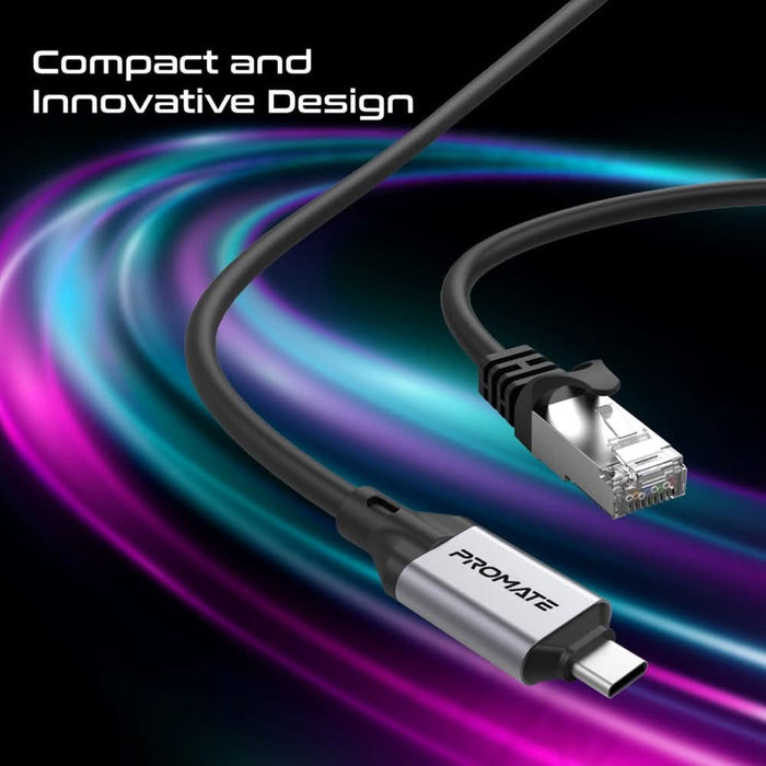 Cablu USB-C - RJ45 PROMATE CLink-RJ45, 5m, negru WALTI