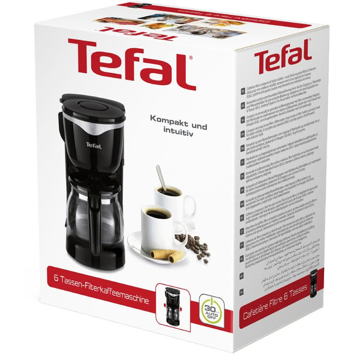 Cafetiera TEFAL Perfectta CM340811, 0.6l, 600W, 6 cesti, negru-argintiu WALTI