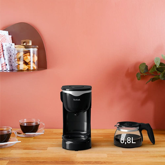 Cafetiera TEFAL Perfectta CM340811, 0.6l, 600W, 6 cesti, negru-argintiu WALTI