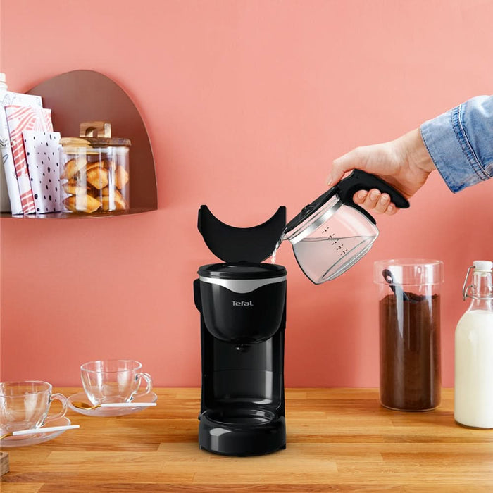 Cafetiera TEFAL Perfectta CM340811, 0.6l, 600W, 6 cesti, negru-argintiu WALTI