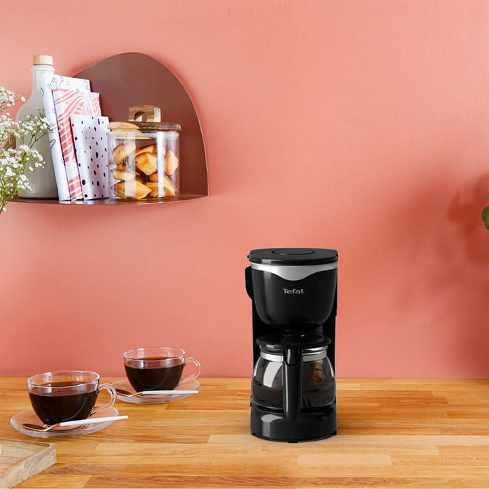 Cafetiera TEFAL Perfectta CM340811, 0.6l, 600W, 6 cesti, negru-argintiu WALTI