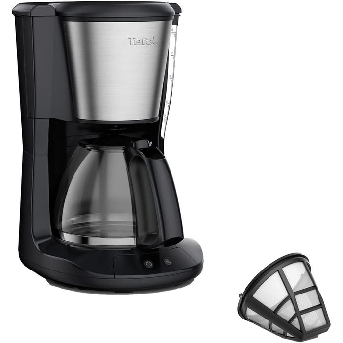Cafetiera TEFAL Subito CM5S1DE0, 1.25l, 1000W, 15 cesti, negru-argintiu WALTI