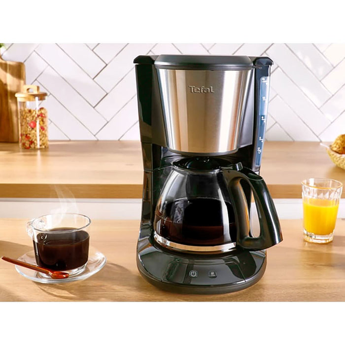 Cafetiera TEFAL Subito CM5S1DE0, 1.25l, 1000W, 15 cesti, negru-argintiu WALTI