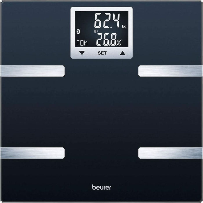 Cantar corporal Smart BEURER BF720, 180kg, Bluetooth, electronic, sticla, negru WALTI